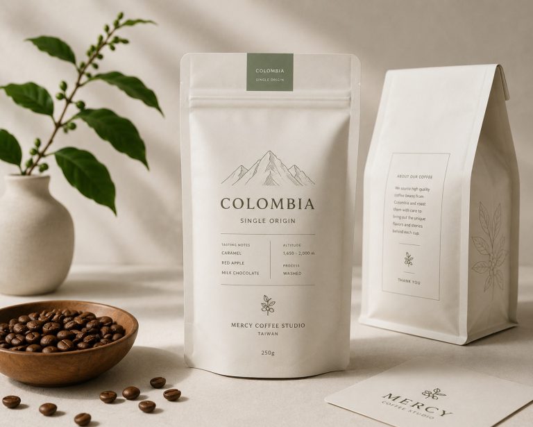 產品介紹 Mercy Coffee Studio 哥倫比亞精品咖啡豆包裝
